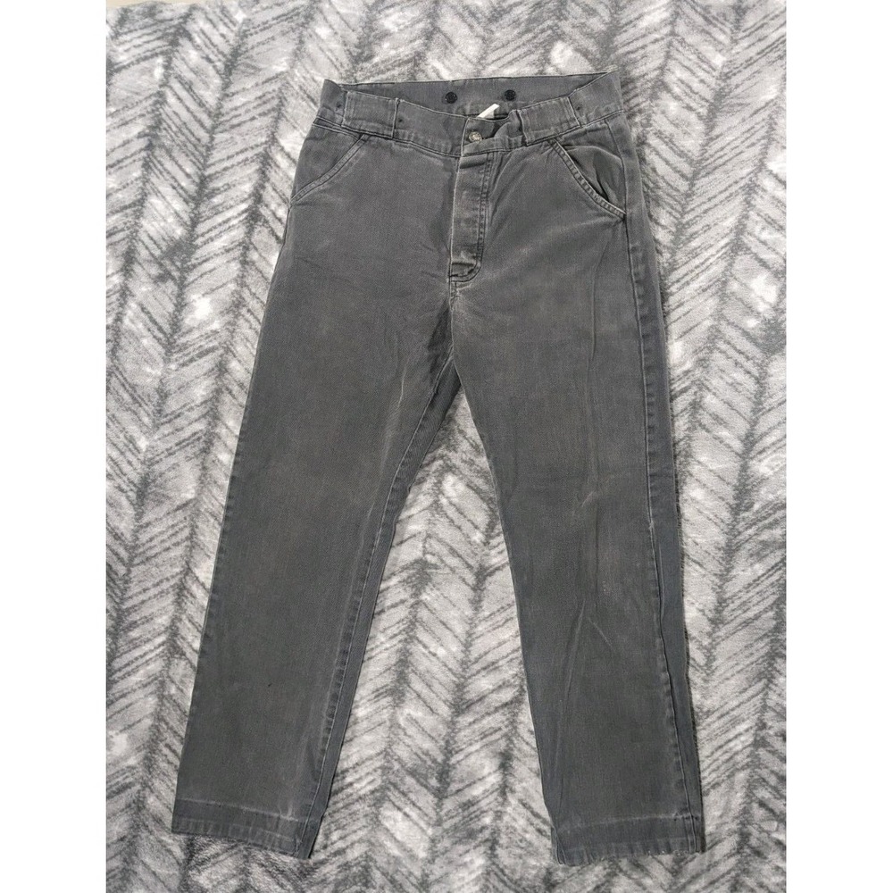Vintage Wah Maker Retro Frontier Jeans Made In USA Button Fly Slim Cowboy 34x31